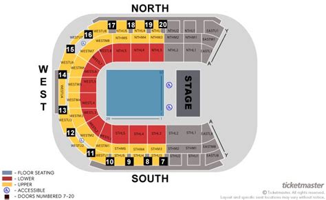 Colin Geddis - Armageddis Seating Plan - Odyssey Arena