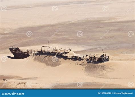 Edward Bohlen Shipwreck on Namib Desert, Skeleton Coast, Namibia. Stock ...