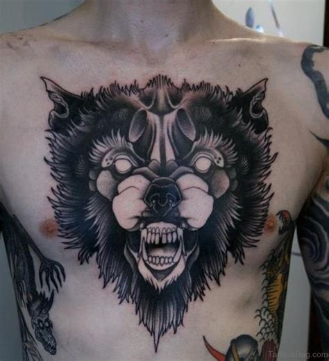 50 Excellent Wolf Tattoos For Chest - Tattoo Designs – TattoosBag.com