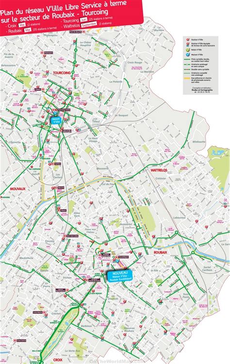 Roubaix tourist map