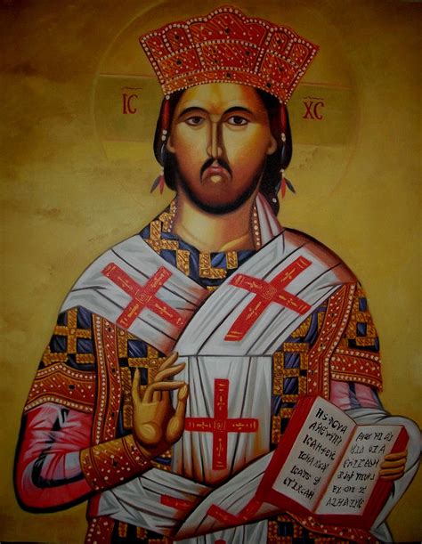 Christ The King Painting by Aleksandar Tesanovic