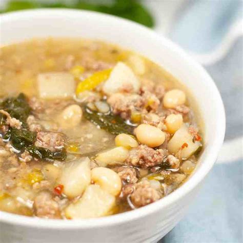 The BEST Instant Pot Sausage Potato Spinach Soup - Made In A Pinch