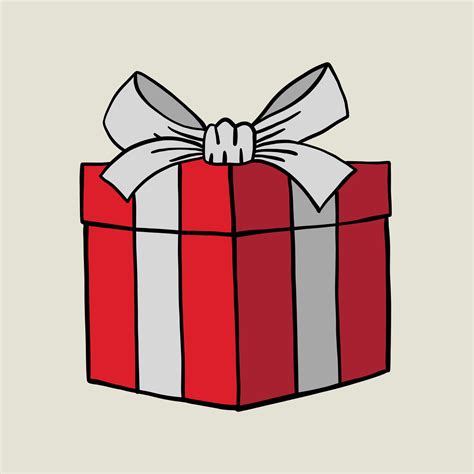 doodle freehand sketch drawing of a gift box. 4427645 Vector Art at ...