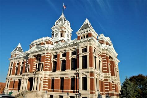 1881 Johnson County Courthouse Franklin Indiana Stock Photo - Image of ...