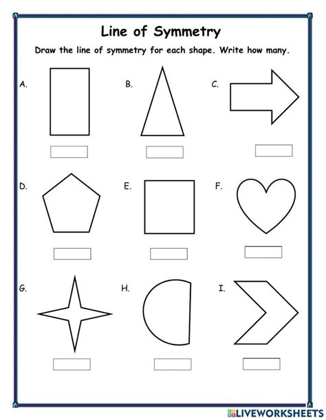 Line of Symmetry | Symmetry worksheets, Mathematics worksheets, Symmetry