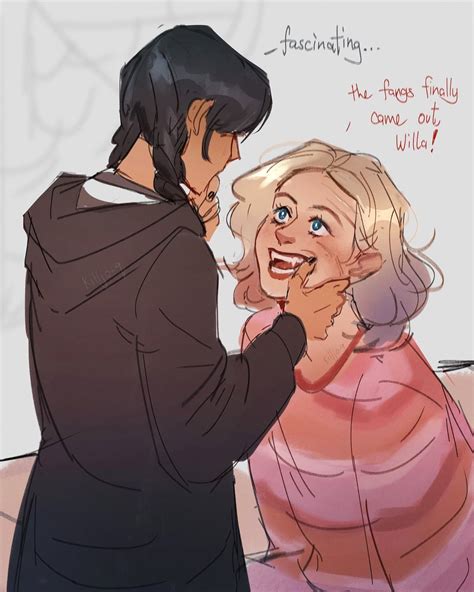 Fangs (by killjo-q) [Wednesday] : r/wholesomeyuri