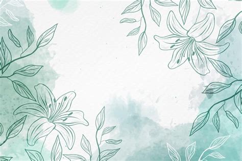 Premium Vector | Hand drawn background with pastel flowers copy space