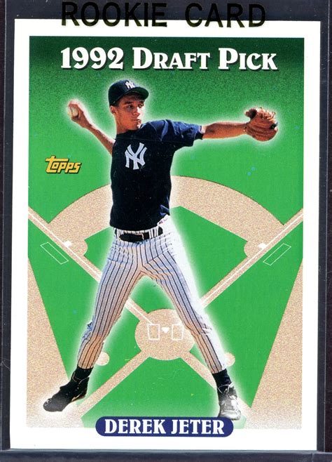 DEREK JETER ~ 1993 Topps Baseball Rookie Card RC #98 ~ Grade: NM-MT ...