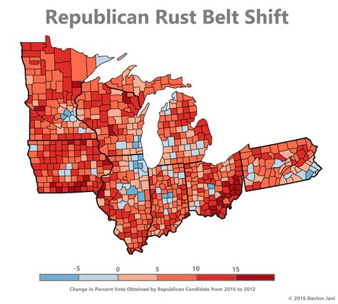 Republican Rust Belt Shift [1624x1460] : MapPorn