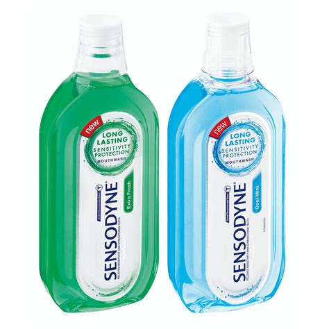 GSK Sensodyne Mouthwash 500ml Cool Mint/Extra Fresh - Green Dental