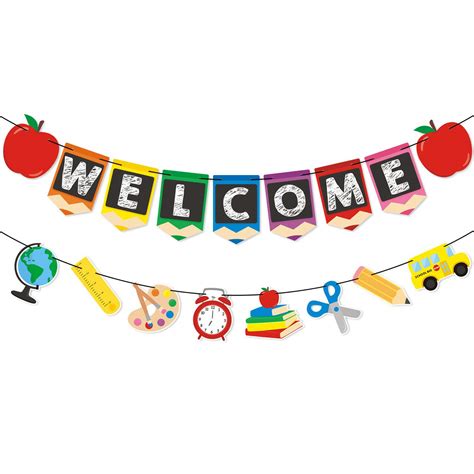 Buy Back to School Party Supplies Welcome Banner- Teacher Banner ...