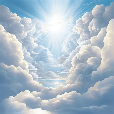 Heavenly White Clouds AI Art Christian Funeral Gates - Etsy Fond Design ...