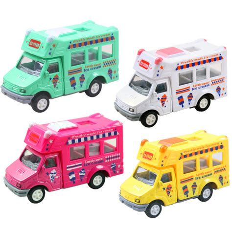 Die casts Ice Cream Truck Model Toys with Pullback Action for Baby ...