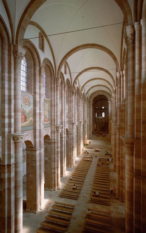 Interior, Speyer Cathedral. Germany. As remodeled c. 1080-1106 ...