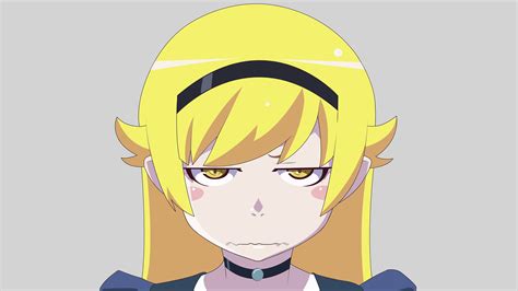 blonde haired girl anime character Monogatari Series Oshino Shinobu # ...