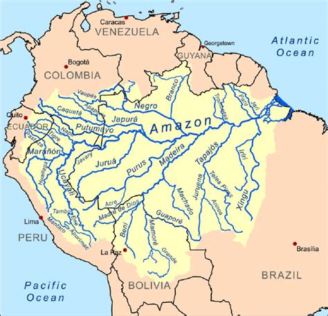 Map Of Amazon Basin