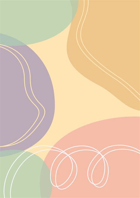 Organic Abstract Pastel Shapes Background Minimalist aesthetic 6051624 ...