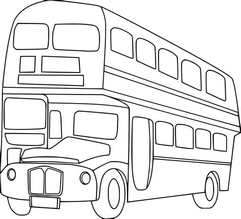 Basic Double Decker Bus coloring page - Download, Print or Color Online ...