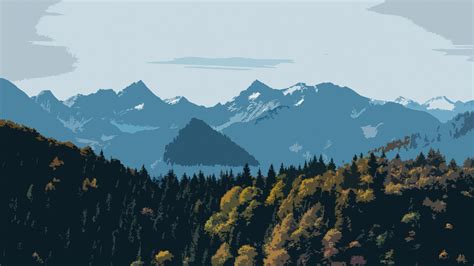 Mountain Vector Wallpaper 4K - krkfm