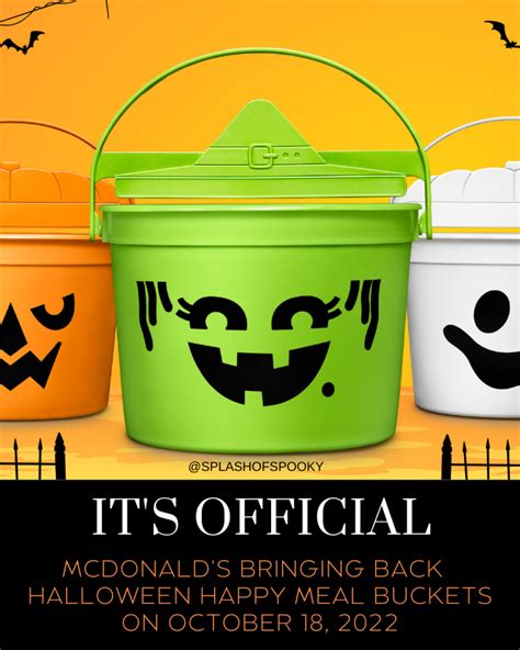 McDonald’s officially bringing back Halloween Happy Meal buckets ...