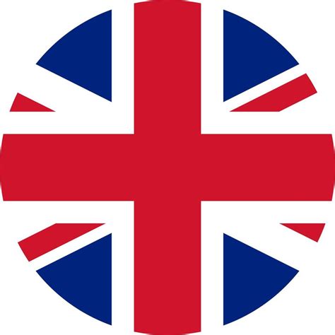 United Kingdom flag rounded icon, UK flag, Union Jack 7910760 Vector ...