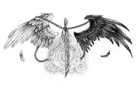 Magic Sword Wings Tattoo by Nalavara on DeviantArt