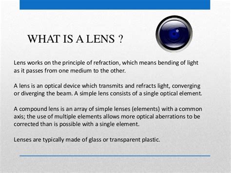 Types of Lenses used in photography