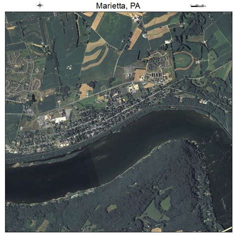 Aerial Photography Map of Marietta, PA Pennsylvania