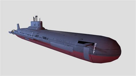 The Project 941 / Akula / Typhoon submarine - Download Free 3D model by ...