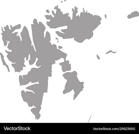 Map svalbard - norway Royalty Free Vector Image