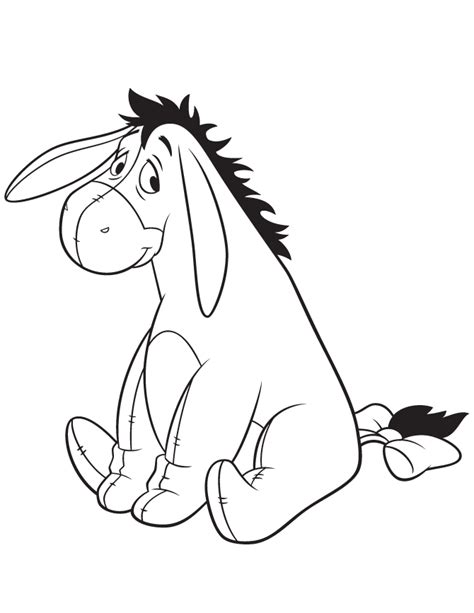 Eeyore Smiling Coloring Page | Disney coloring pages, Coloring pictures ...