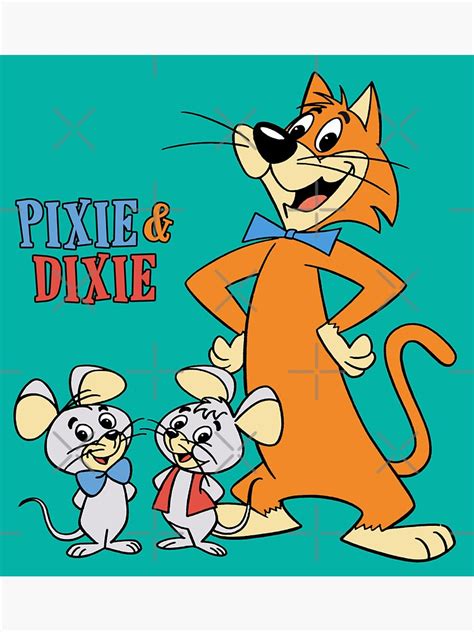 "Pixie & Dixie with Mr. Jinks" Sticker by Pop-Pop-P-Pow | Redbubble