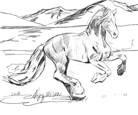 Realistic Horse Drawing at GetDrawings | Free download