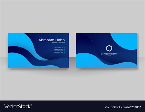 Modern stylish blue business card design creative Vector Image