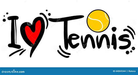 I Love Tennis Vector Illustration | CartoonDealer.com #44778116