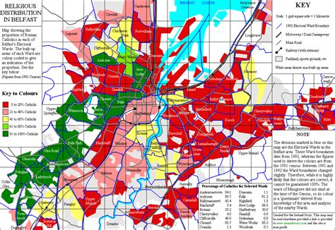 City of Belfast - Industry, Tourism, Religious Segregation, Map