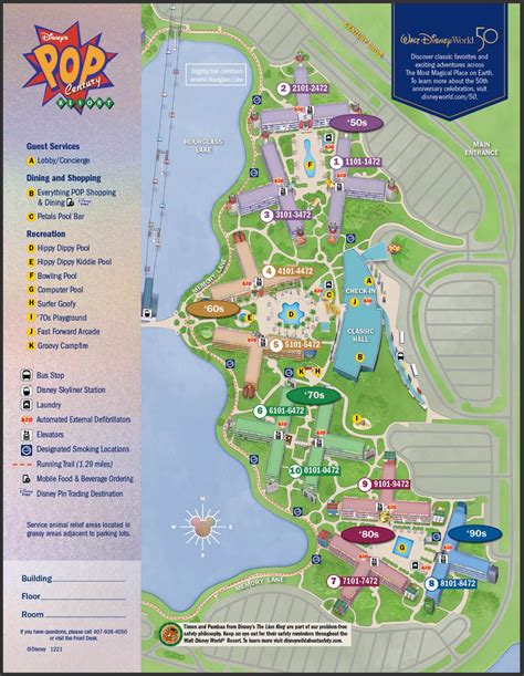 Disney's Pop Century Resort Map