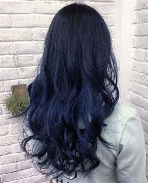 20 Magnetizing Hairstyles with Dark Blue Hair Color | Dark blue hair ...