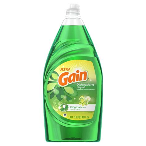 Gain Ultra Dishwashing Liquid, Original, 40 fl oz - Walmart.com ...