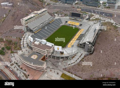 An aerial view of Sun Devil Stadium on the campus of Arizona State ...