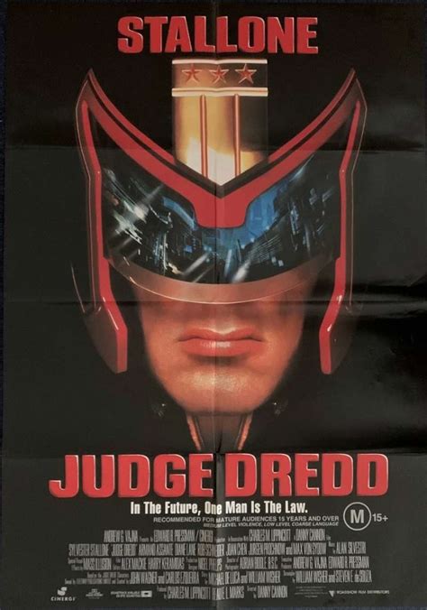 All About Movies - Judge Dredd Poster One Sheet Original 1995 Sylvester ...