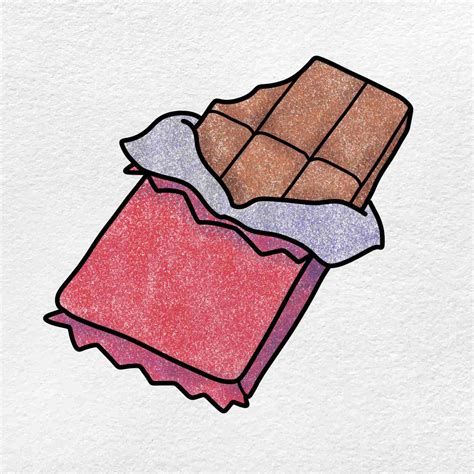 How To Draw A Chocolate Bar In 2023 Food Drawing Easy Easy Drawings ...