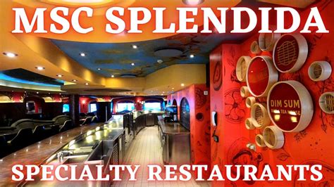 MSC SPLENDIDA tour - all specialty restaurants - DIM SUM - BUTCHERS CUT ...