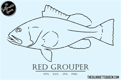 Red Grouper Svg Salt Water Fish Svg Marine Svg Aquatic Svg - Etsy ...