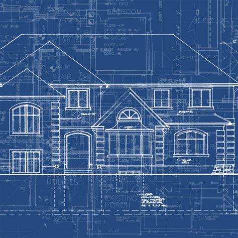 House Blueprint Wall Art | Drawing