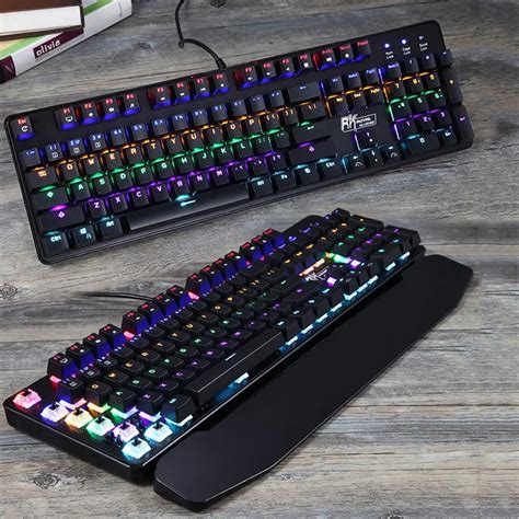 Hot selling RK920 Black Rainbow Backlight Keyboard Standard 104Key ...