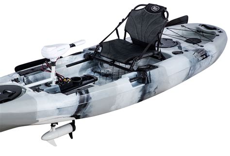 BKC PK11T Angler 10.5-foot Sit On Top Solo Fishing Kayak w/ Trolling ...