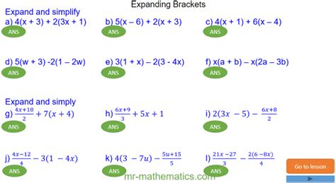 Expanding Brackets - Mr-Mathematics.com