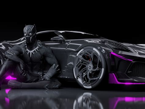 1600x1200 Black Panther Bugatti Chiron La Voiture Noire Wallpaper ...