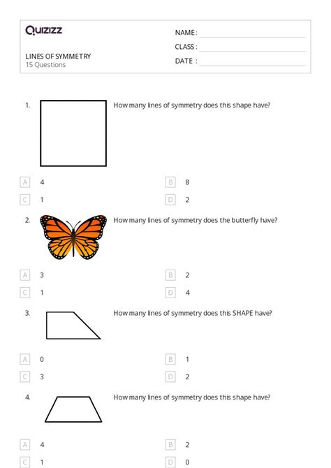 50+ Lines of Symmetry worksheets for 3rd Grade on Quizizz | Free ...